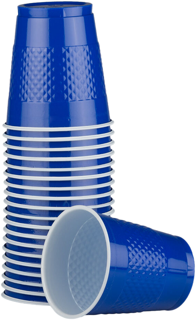 Blue 12oz Plastic Cups - 20 Pack