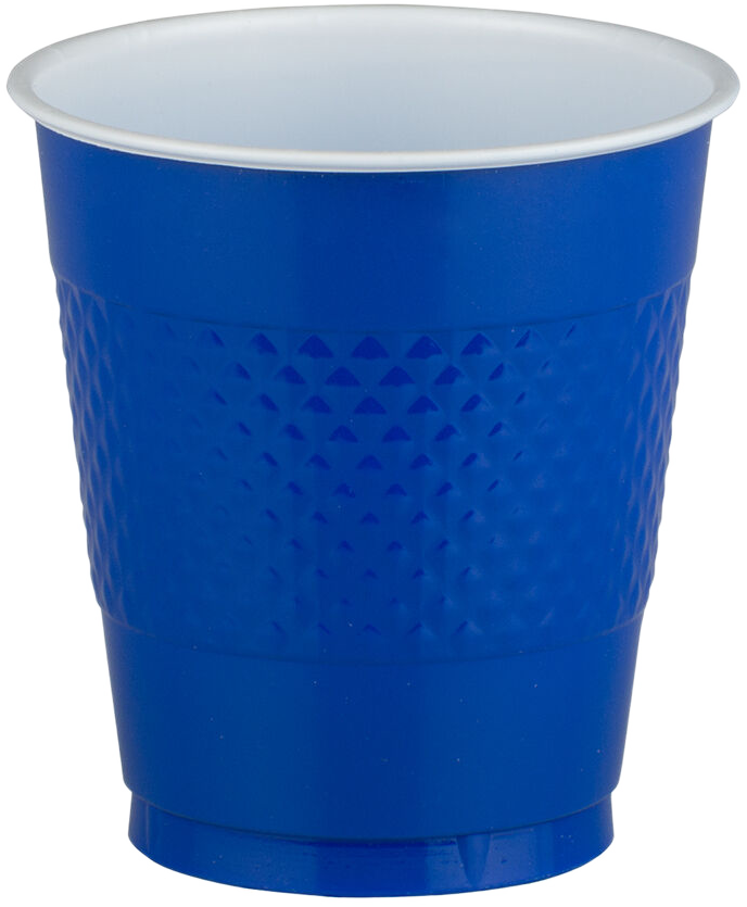 Blue 12oz Plastic Cups - 20 Pack