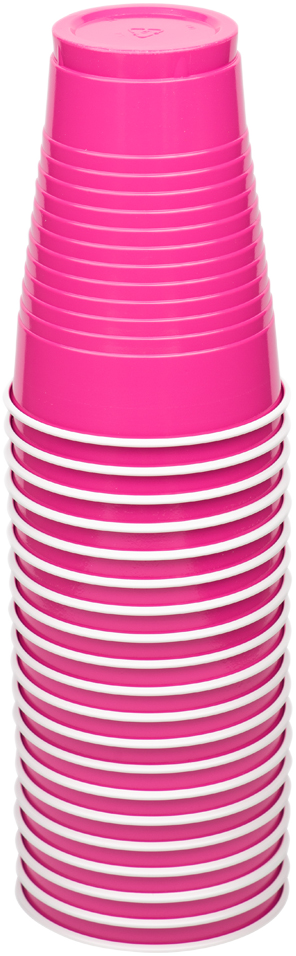 Fuchsia 12oz Plastic Cups - 20 Pack