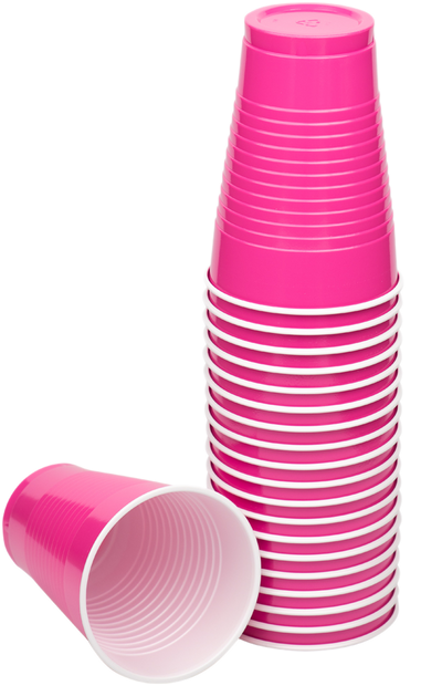 Fuchsia 12oz Plastic Cups - 20 Pack