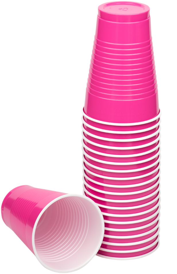 Fuchsia 12oz Plastic Cups - 20 Pack