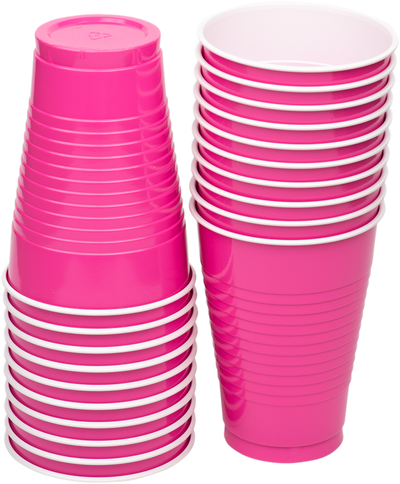 Fuchsia 12oz Plastic Cups - 20 Pack