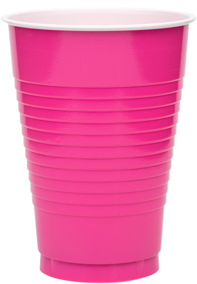 Fuchsia 12oz Plastic Cups - 20 Pack