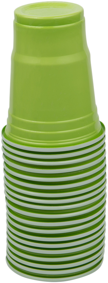 Lime Green 12oz Plastic Cups - 20 Pack