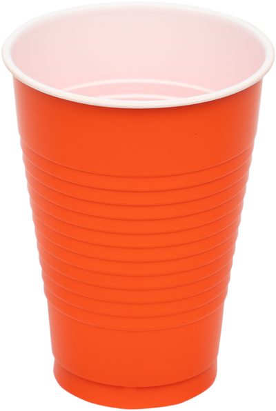 Orange 12oz Plastic Cups - 20 Pack