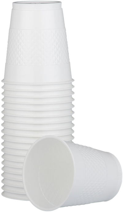 White 12oz Plastic Cups - 20 Pack