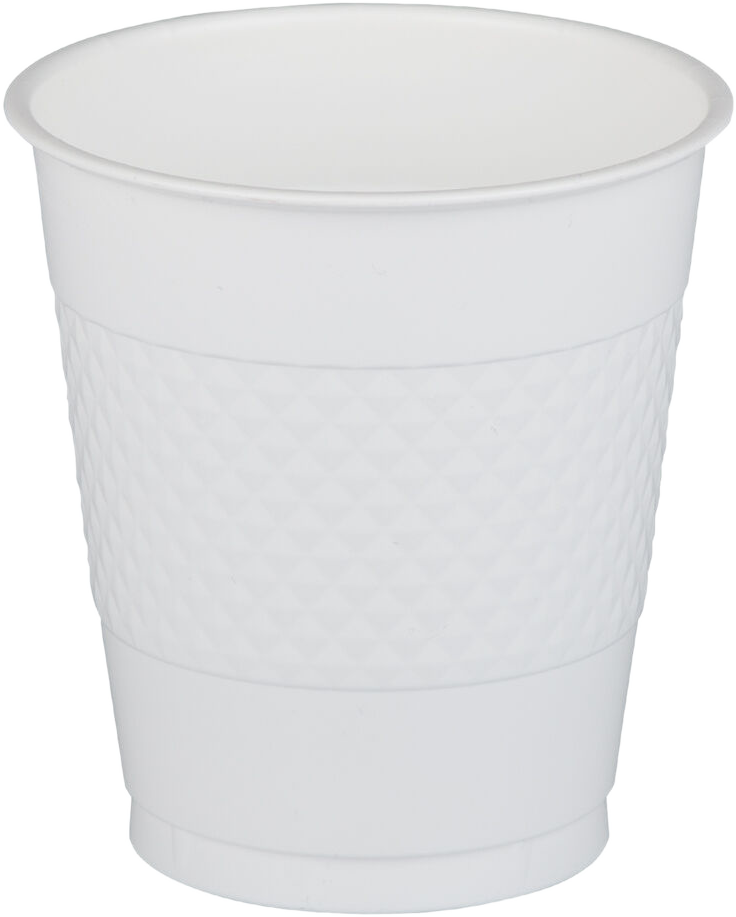 White 12oz Plastic Cups - 20 Pack