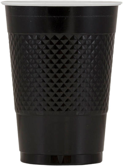 Black 16oz Plastic Cups - 20 Pack
