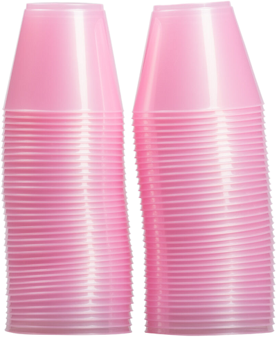 Baby Pink 9oz Plastic Tumblers - 72 Pack