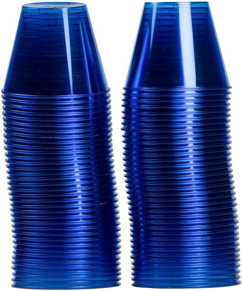 Royal Blue 9oz Plastic Tumblers - 72 Pack