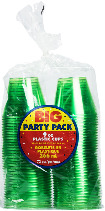 Lime Green 9oz Plastic Tumblers - 72 Pack