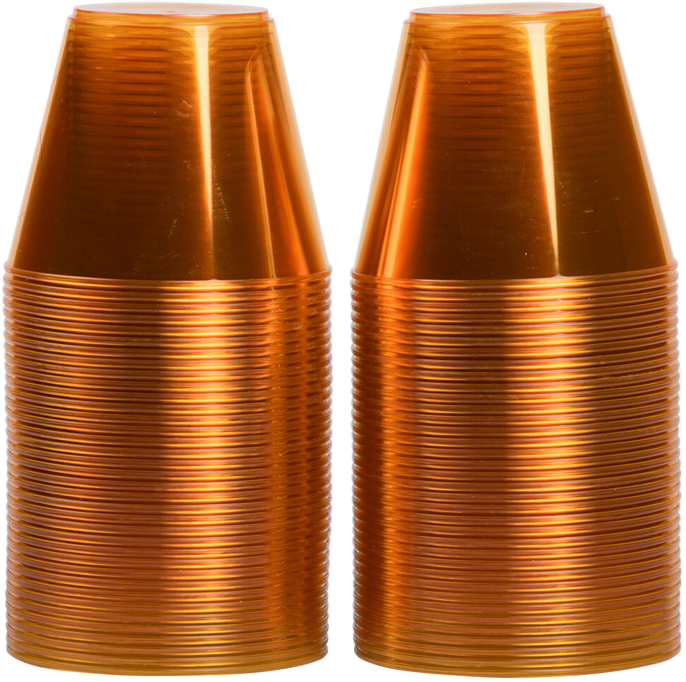 Orange 9oz Plastic Tumblers - 72 Pack