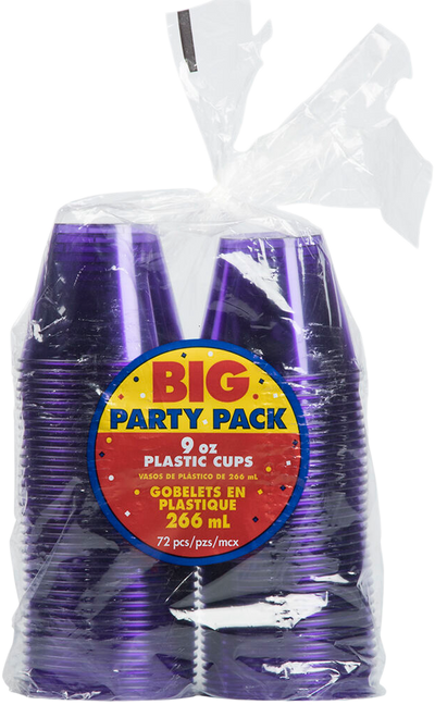 Purple Violet 9oz Plastic Tumblers - 72 Pack