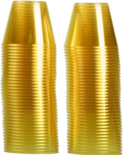 Yellow 9oz Plastic Tumblers - 72 Pack