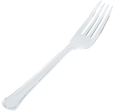 Crystal Clear Plastic Forks - 20 Pack