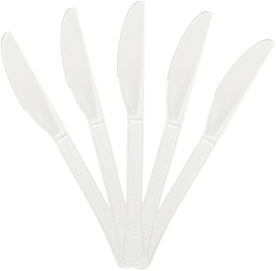 Clear Plastic Knives - 20 Pack