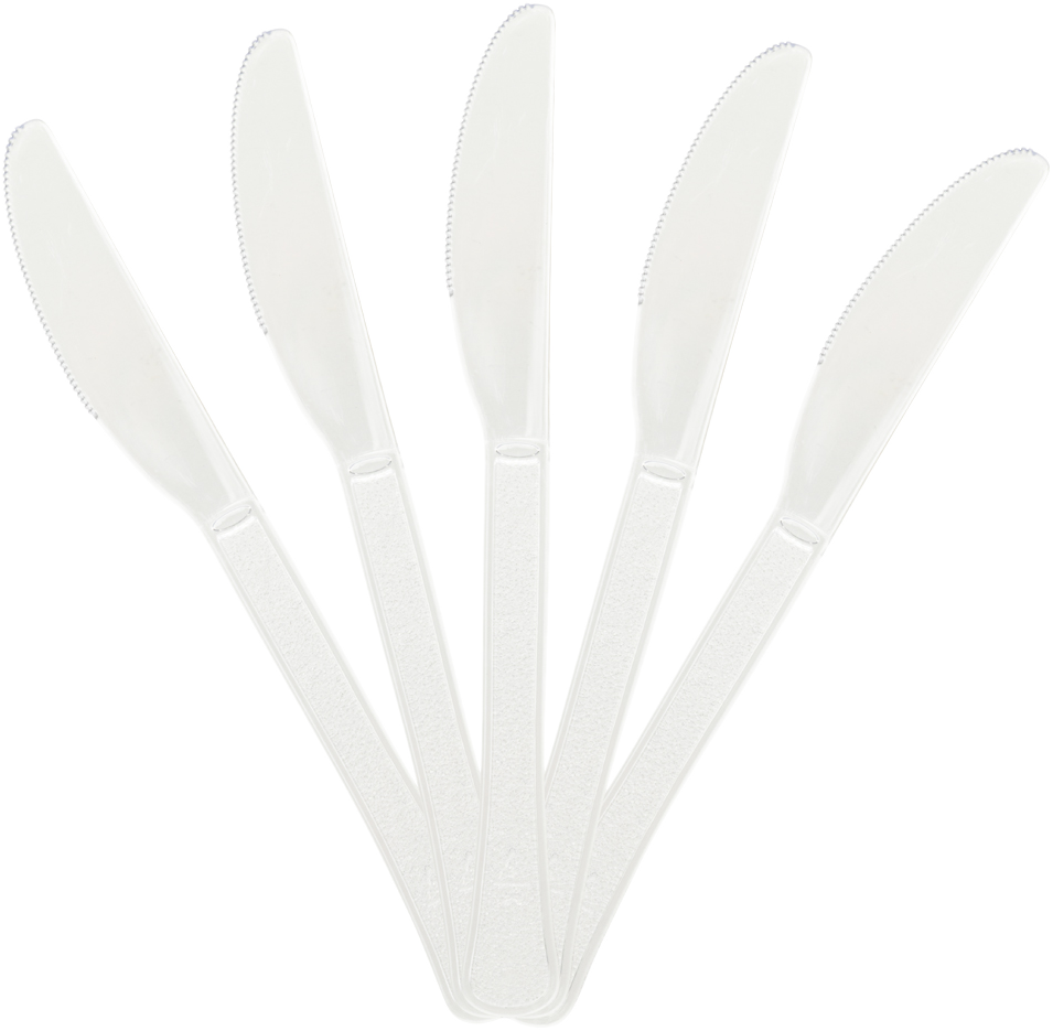 Clear Plastic Knives - 20 Pack