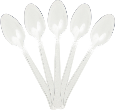 Clear Plastic Spoons - 20 Pack