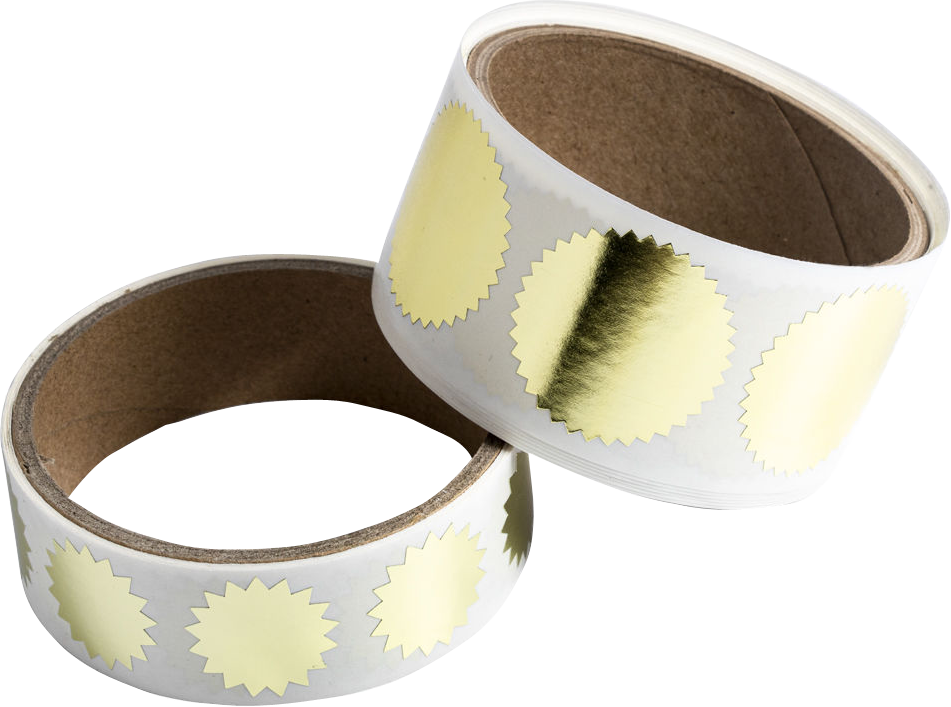 Gold Foil Combo Labels 1 Small Roll & 1 Large Roll Labels