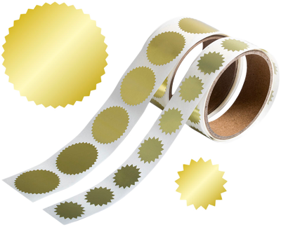 Gold Foil Combo Labels 1 Small Roll & 1 Large Roll Labels