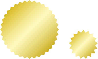Gold Foil Combo Labels 1 Small Roll & 1 Large Roll Labels