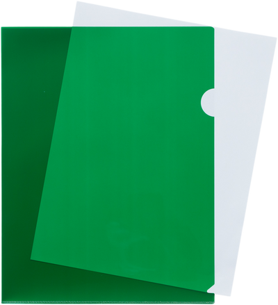 Green 9 x 11 1/2 Plastic Sleeves