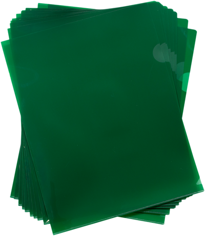 Green 9 x 11 1/2 Plastic Sleeves