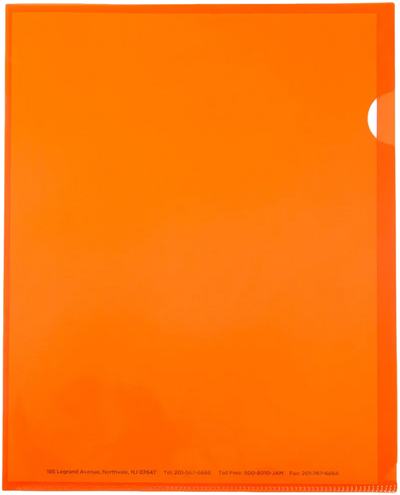 Orange 9 x 11 1/2 Plastic Sleeves
