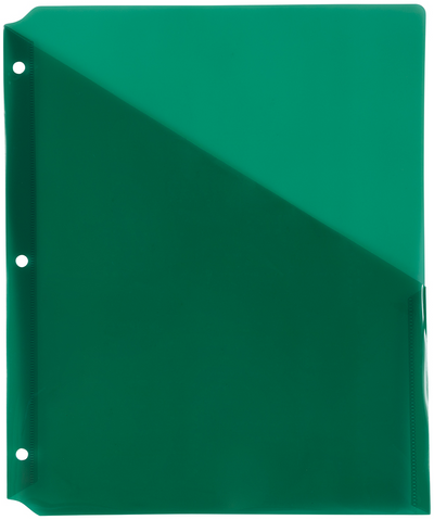 Green 9 1/4 x 11 3/16 Plastic Binder Sleeve