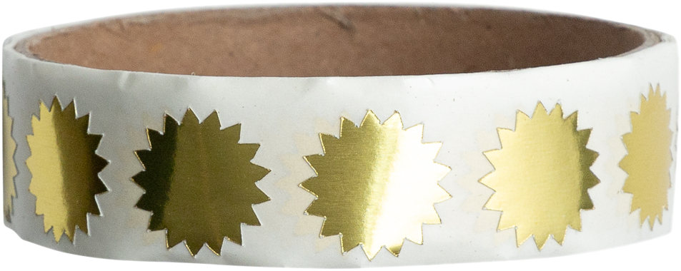 Gold Foil 3/4 Inch Roll of  Wafer Seal Labels