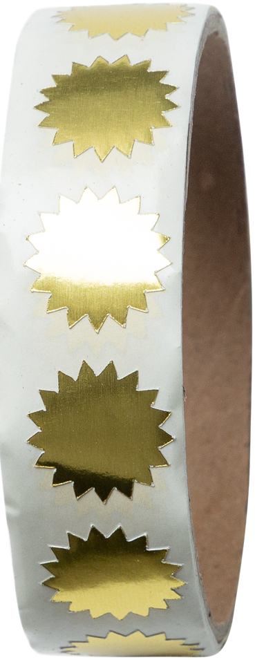 Gold Foil 3/4 Inch Roll of  Wafer Seal Labels