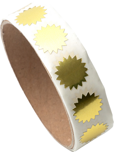 Gold Foil 3/4 Inch Roll of  Wafer Seal Labels