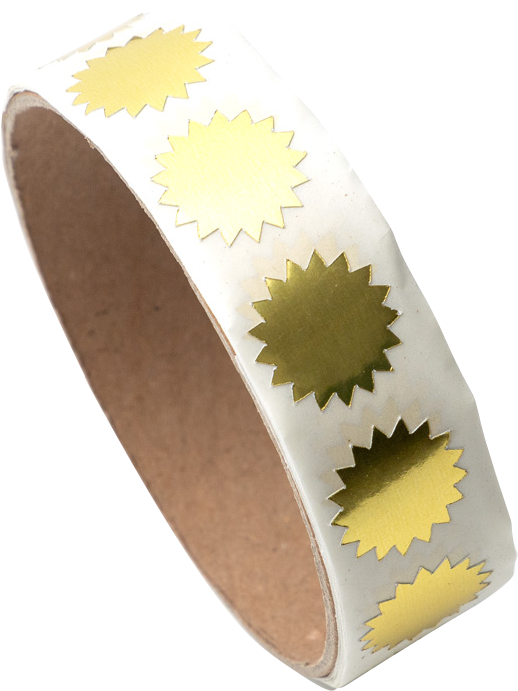 Gold Foil 3/4 Inch Roll of  Wafer Seal Labels