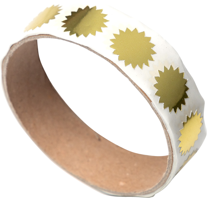 Gold Foil 3/4 Inch Roll of  Wafer Seal Labels