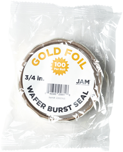 Gold Foil 3/4 Inch Roll of  Wafer Seal Labels