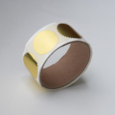 Gold Foil 1 1/2 Inch Roll of  Wafer Seal Labels