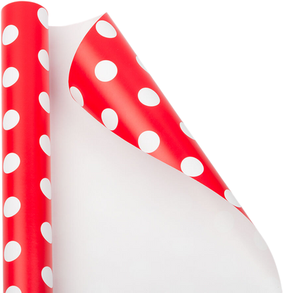 Red with White Dots Wrapping Paper (25 Sq Ft)