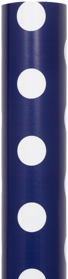 Dark Blue with White Polka Dots Wrapping Paper (25 Sq Ft) 32lb