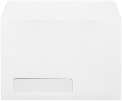 White 24lb 6 x 9 Booklet Bottom Left Window Envelopes