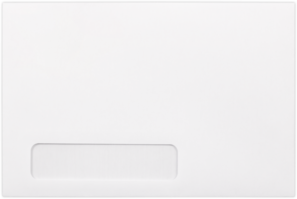White 24lb 6 x 9 Booklet Bottom Left Window Envelopes