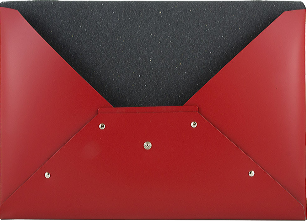 Red Legal Leather Portfolios with Snap