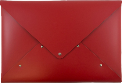 Red Legal Leather Portfolios with Snap