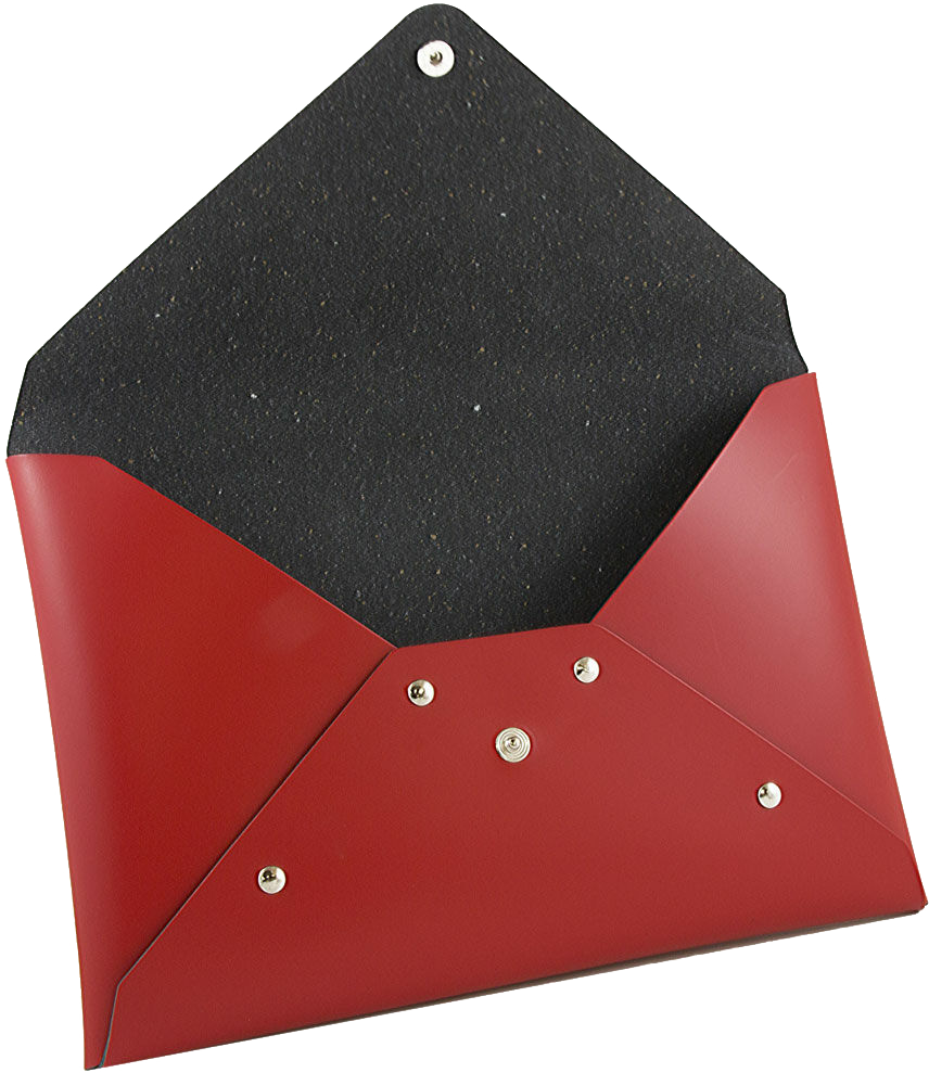 Red 6 x 9 Leather Portfolios with Snap