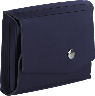 Navy Leather with Snap Closure Navy Leather Business Card Case with Snap Closure - 20 Card Capacity