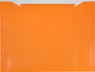 Orange Two-Tone Letter Booklet Plastic Envelopes (9 3/4 x 13) with Button & String