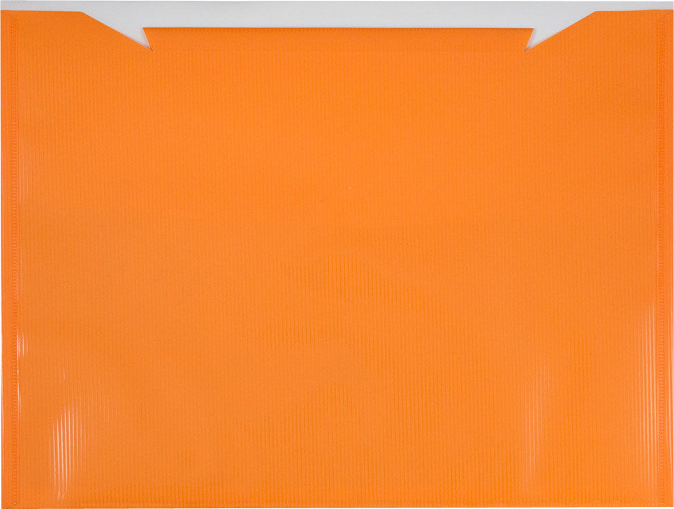 Orange Two-Tone Letter Booklet Plastic Envelopes (9 3/4 x 13) with Button & String