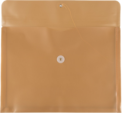 Gold Pearl Legal Booklet Plastic Envelopes (9 3/4 x 14 1/2) with Button & String