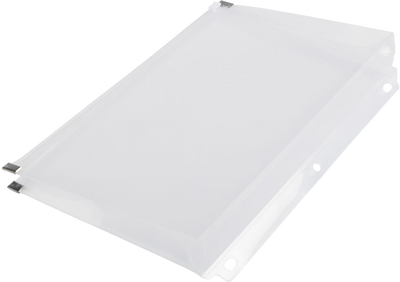 Clear 6 x 9 Booklet 3 Hole Punch Plastic Envelopes with Zip Closure