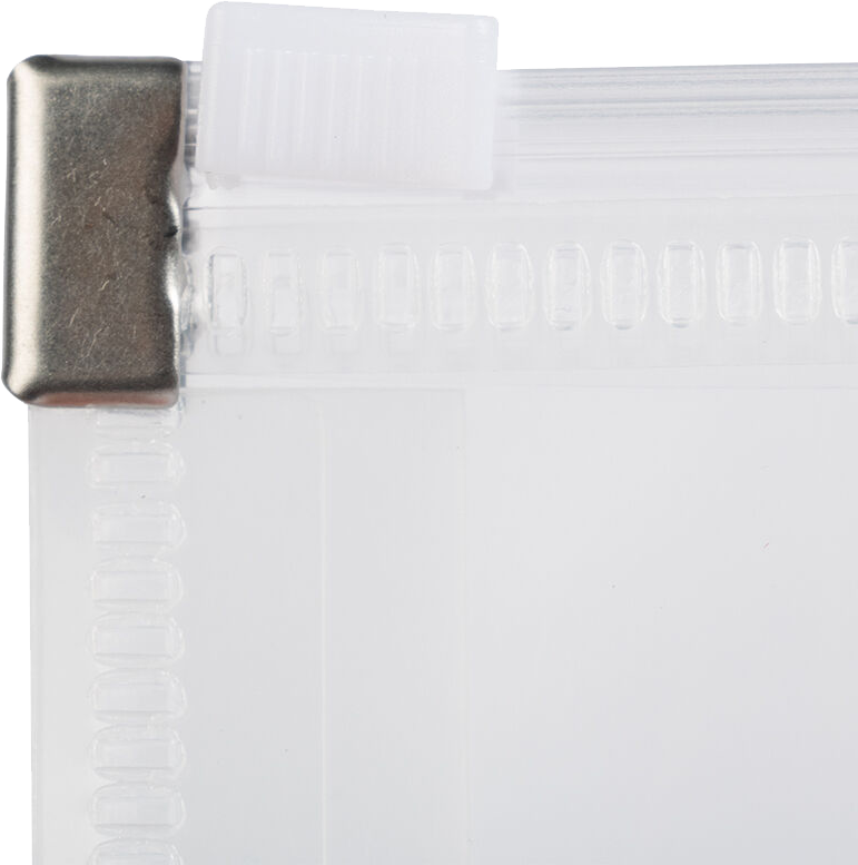 Clear 6 x 9 Booklet 3 Hole Punch Plastic Envelopes with Zip Closure