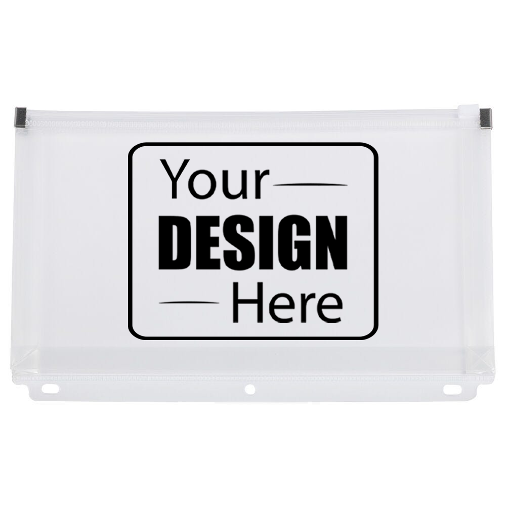 Clear 6 x 9 Booklet 3 Hole Punch Plastic Envelopes with Zip Closure